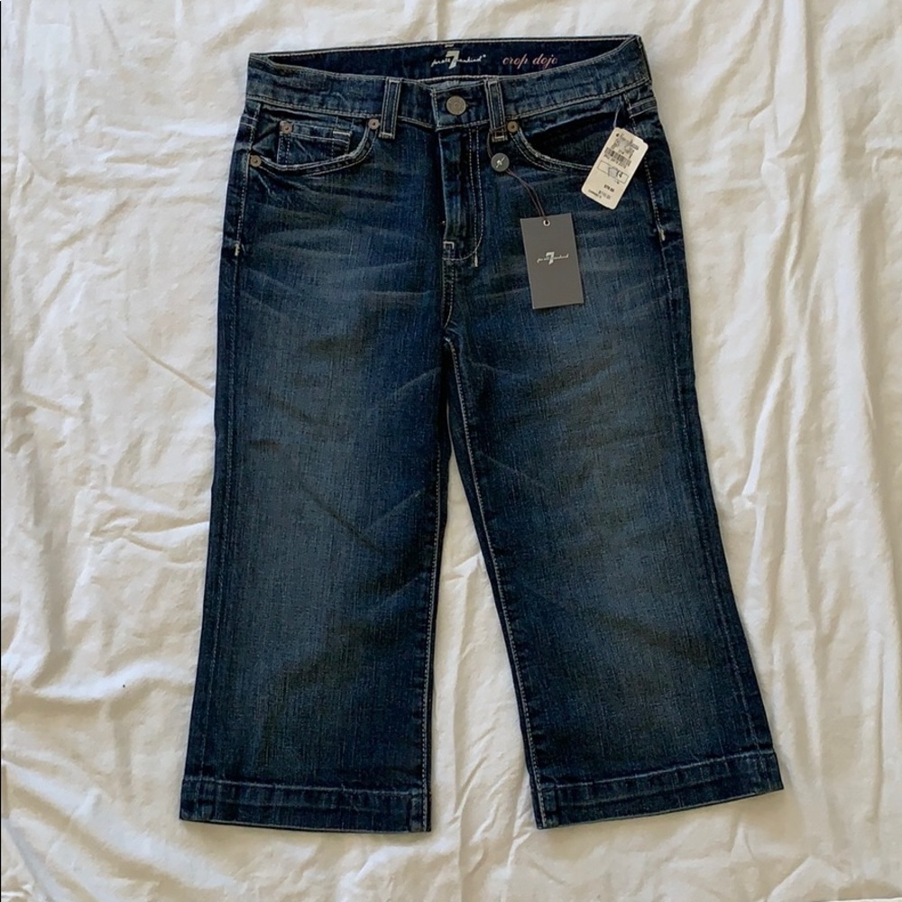 7 for all man skins cropped jeans